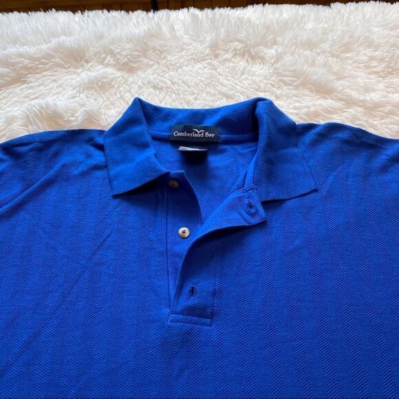 Cumberland Bay Blue Polo Shirt Size Medium - Picture 2 of 8